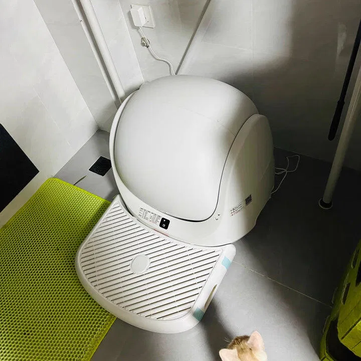 CATLINK Baymax itsepuhdistuva kissanhiekkalaatikko valkoinen roosa