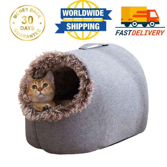 Felinoir lämmin lemmikin pesä tummanharmaa M