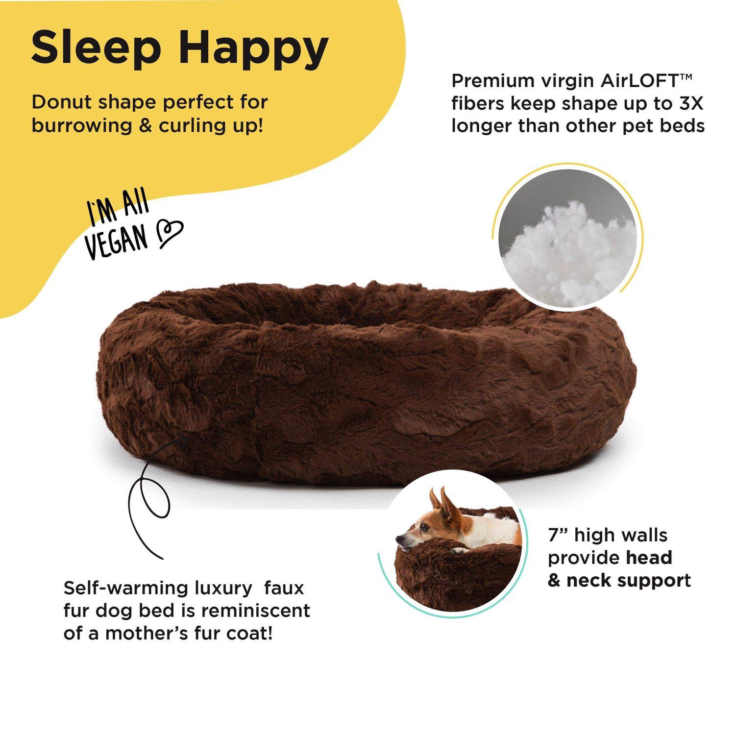 Best Friends By Sheri Calming Donut Lux Fur koiranpeti 58 cm Chocolate rauhoittava