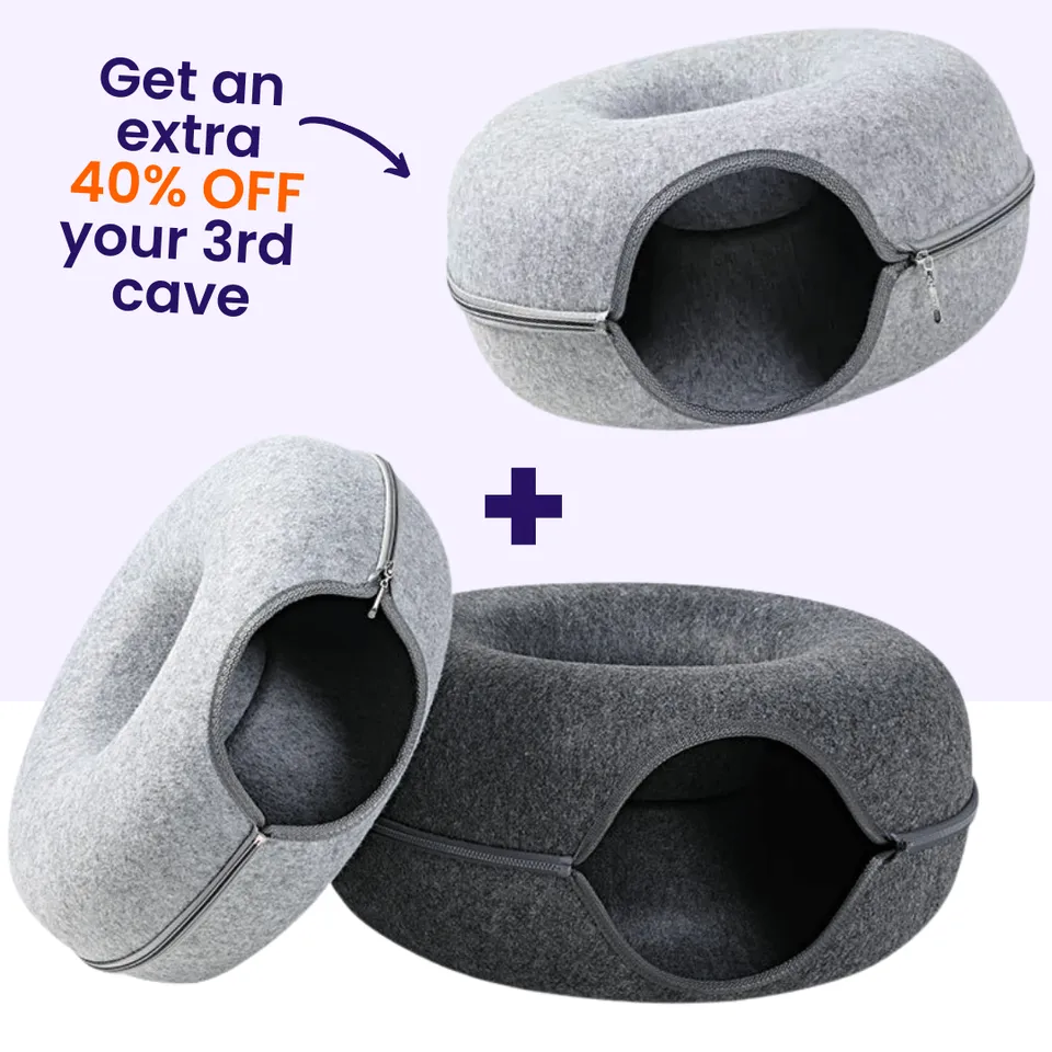 Purrbowl Donut kissaluola 3 kpl harmaa sekoitus
