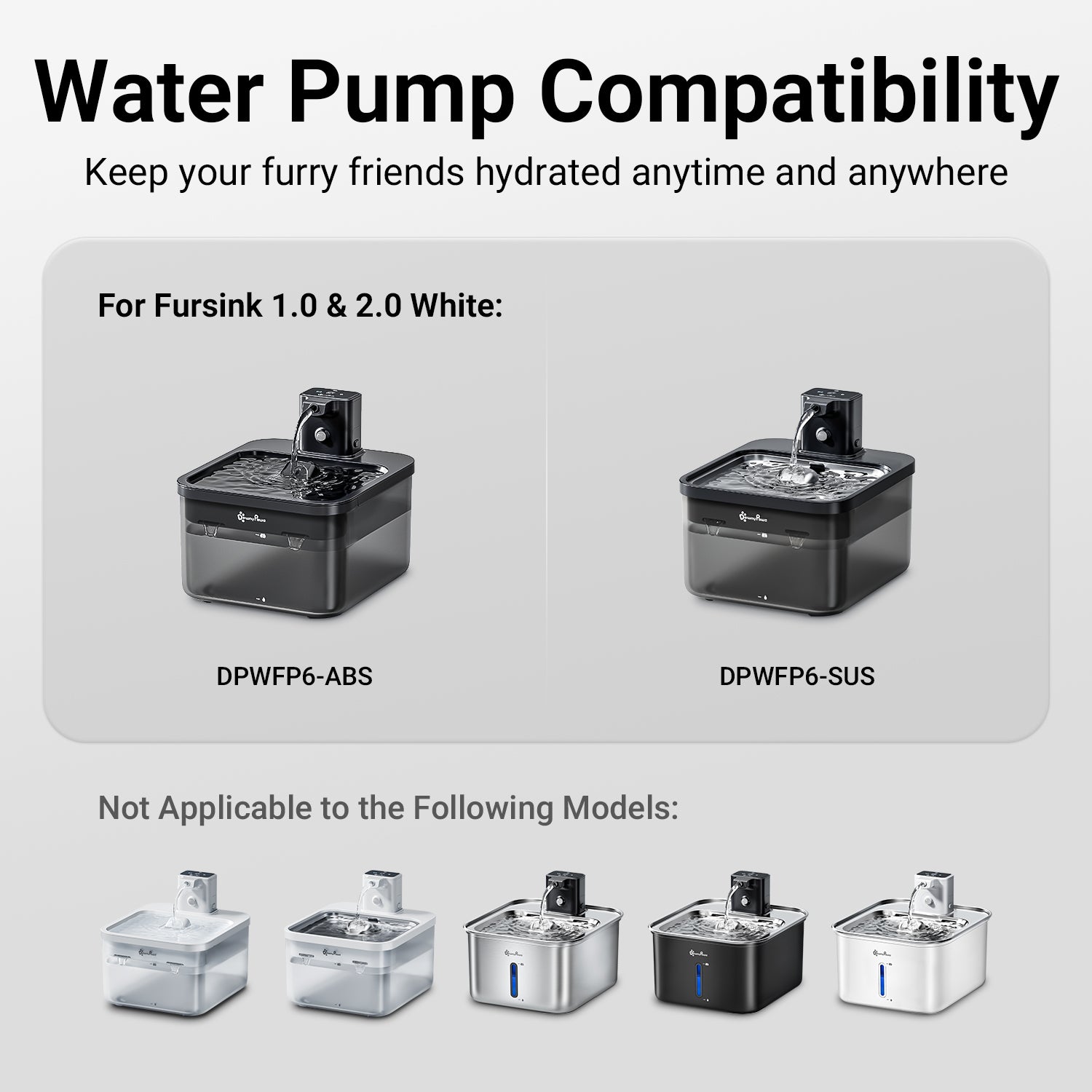 DownyPaws FurSink DPWFP6 vesipumppu kissalle