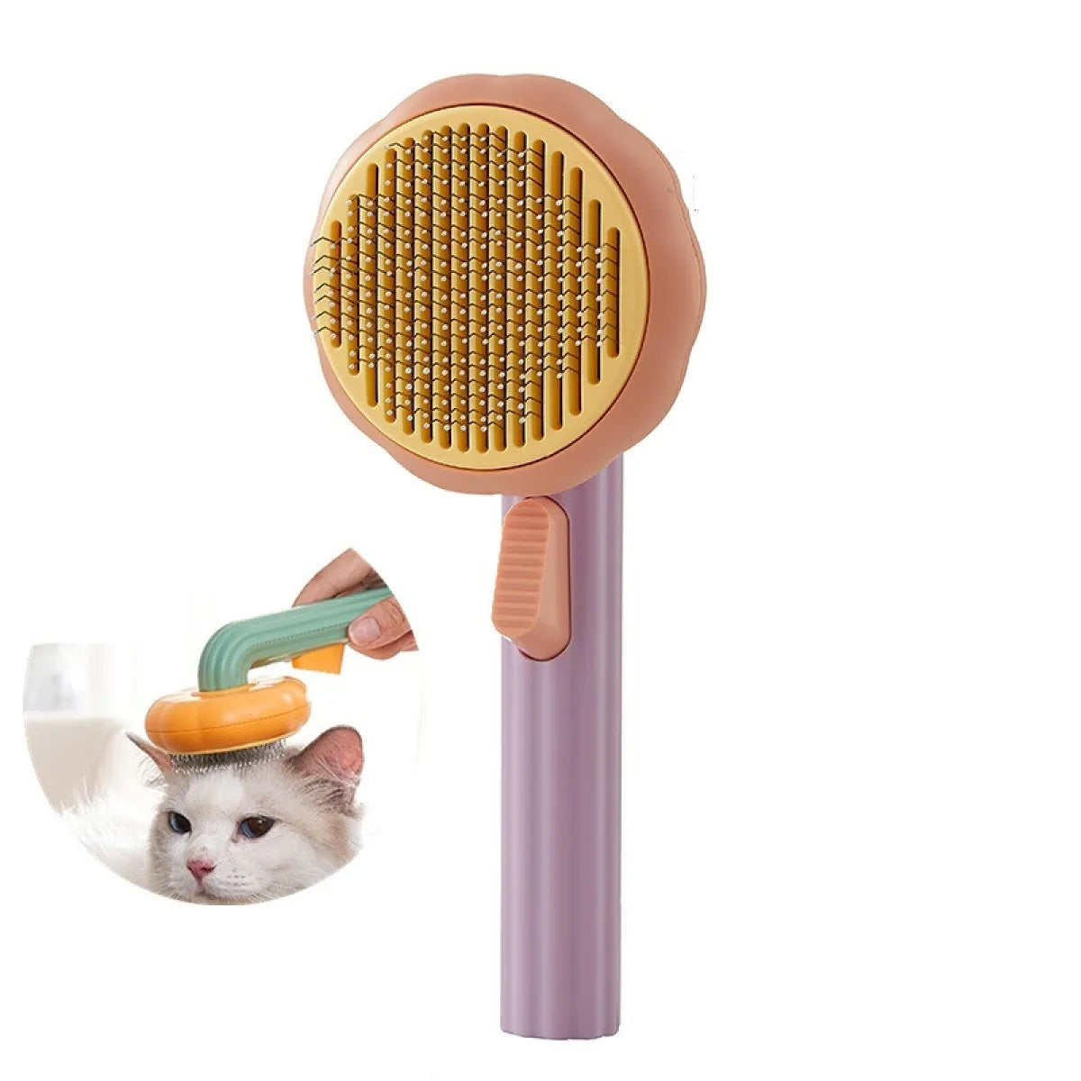 Felinoir Self Cleaning Slicker Brush lemmikkiharja kurpitsa itsep.