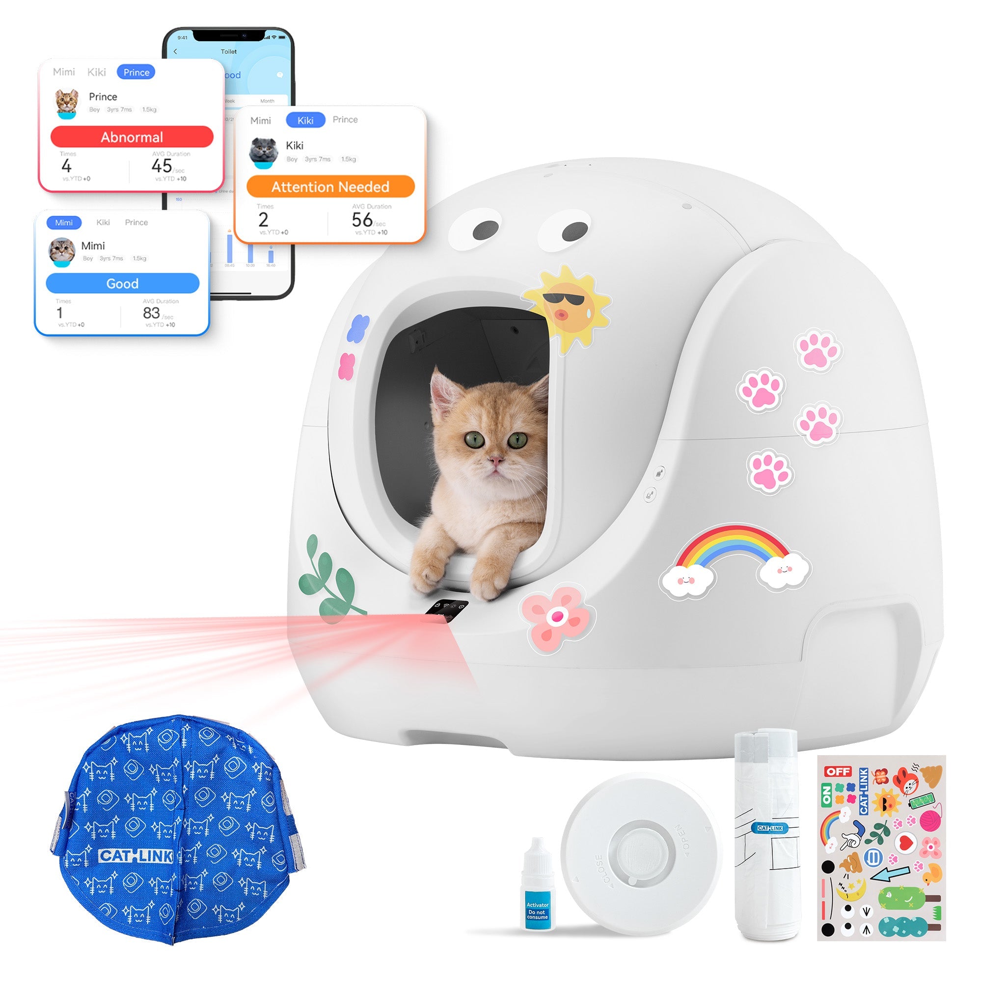 Catlink Baymax White itsepuhdistuva hiekkalaatikko