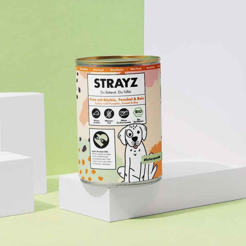 STRAYZ kalkkuna märkäruoka koiralle 400g gluteeniton