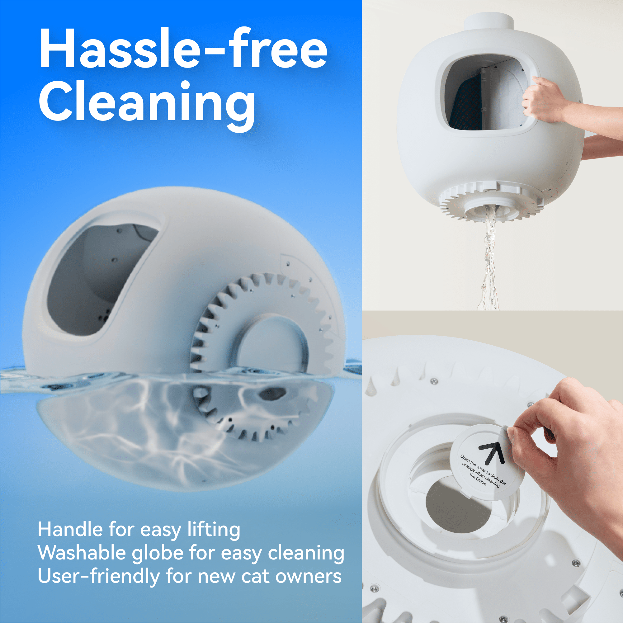 CATLINK Baymax Lite itsepuhdistuva hiekkalaatikko harmaa