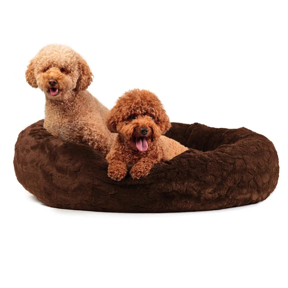 Best Friends Donut Lux koiranpeti 36x36 Gray tekoturkis