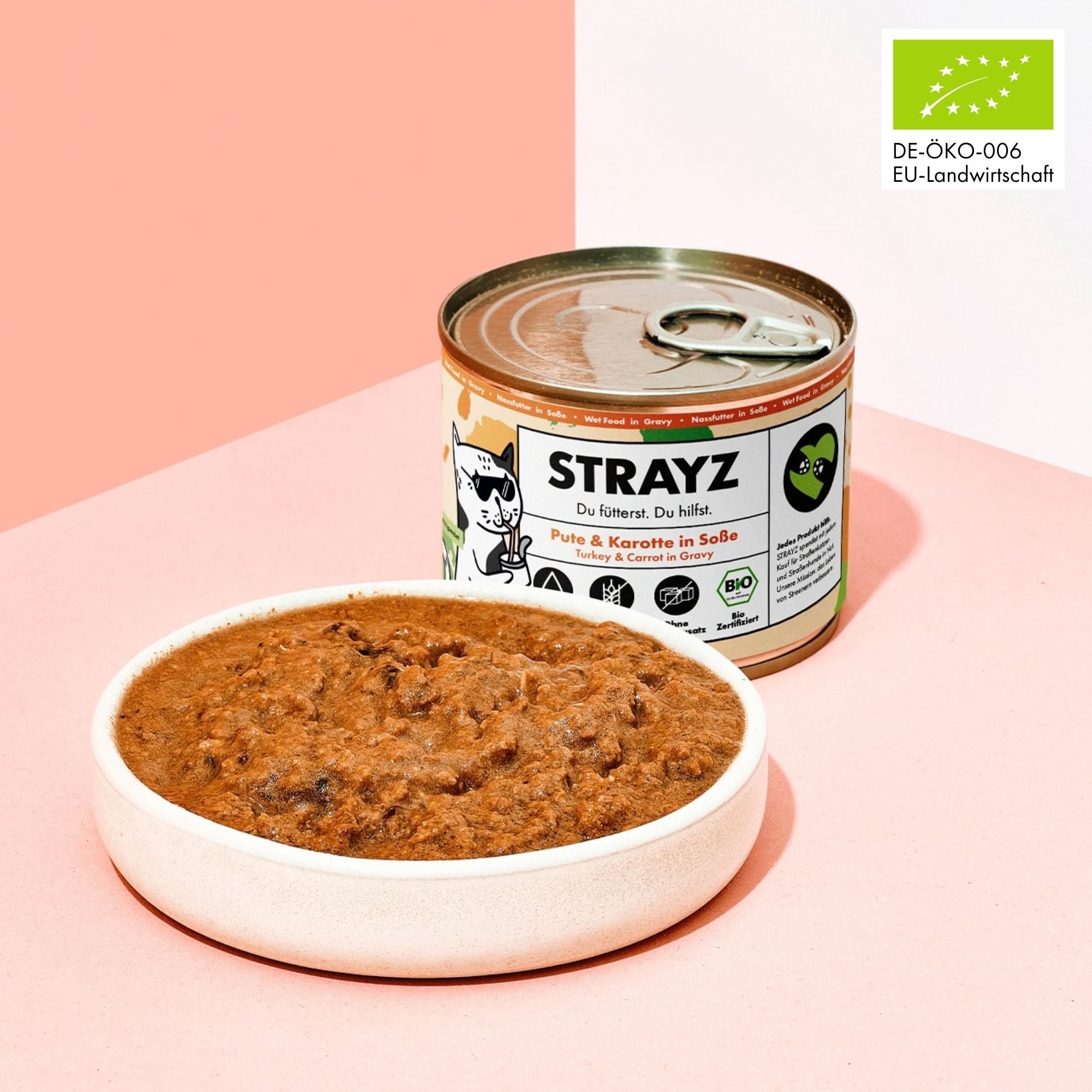 STRAYZ Kalkkuna porkkana kastikkeessa kissan märkäruoka 200g