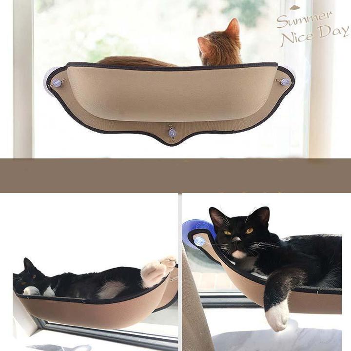 Purrbowl ikkunariippumatto kissalle 68x28 cm pehmusteella