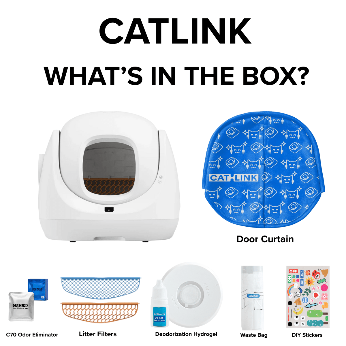 CATLINK Baymax itsepuhdistuva kissanhiekkalaatikko sakura ramppi